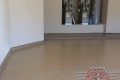 214 Garage Floor Epoxy Flake Concrete Coating Denton Siefkin B-822 Chestnut Border 04